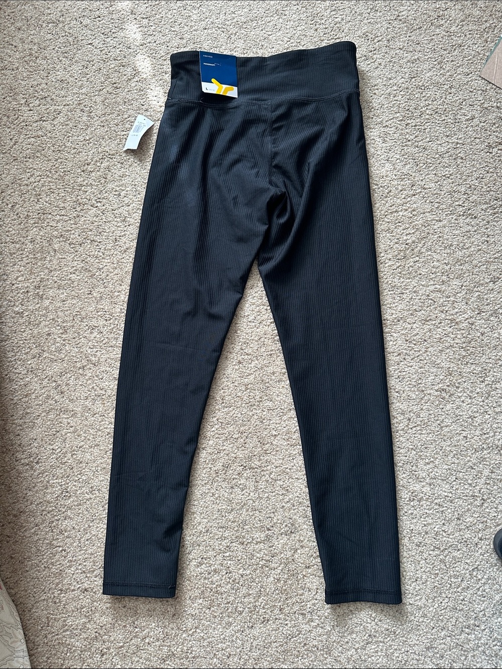 Old Navy Black Ribbed High-Waist Kids Leggings